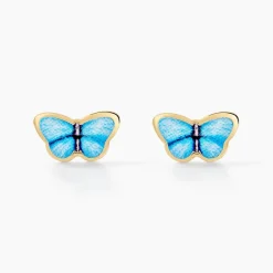 Boucles D'oreilles Puces Sulivia Papillon Or Jaune-Histoire d'Or Hot