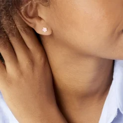 Boucles D'oreilles Puces Syna Fleur Or Jaune-Histoire d'Or Online