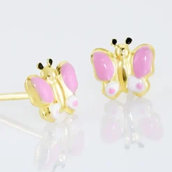 Histoire d'Or Boucles D'oreilles Puces Sienna Papillon Or Jaune