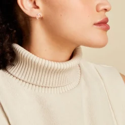 Boucles D'oreilles Puces Snake Or Jaune Diamant-Histoire d'Or Sale