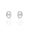 Histoire d'Or Boucles D'oreilles Puces Sherry Argent Blanc