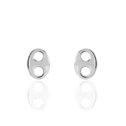 Histoire d'Or Boucles D'oreilles Puces Sherry Argent Blanc