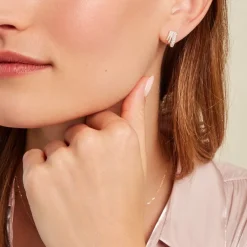 Boucles D'oreilles Puces Shimmel Or Jaune Oxyde De Zirconium-Histoire d'Or Discount