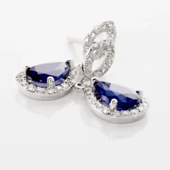 Histoire d'Or Boucles D'oreilles Puces Sissi Et Diamant