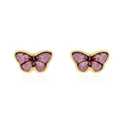 Histoire d'Or Boucles D'oreilles Puces Sulivia Papillon Or Jaune