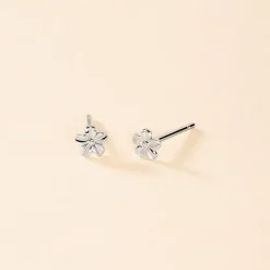 Histoire d'Or Boucles D'oreilles Puces Sulya Argent Blanc