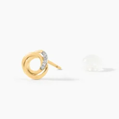 Histoire d'Or Boucles D'oreilles Puces Syrena Or Jaune Diamant