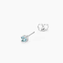 Histoire d'Or Boucles D'oreilles Puces Tehora Argent Blanc Verre