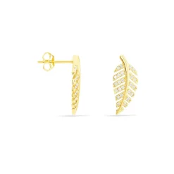 Boucles D'oreilles Puces Tourkia Or Jaune Oxyde De Zirconium-Histoire d'Or Sale