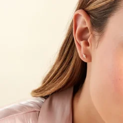 Boucles D'oreilles Puces Titty Or Jaune Oxyde De Zirconium-Histoire d'Or Clearance