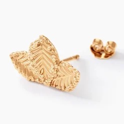 Boucles D'oreilles Puces Tylia Plaqué Or Doré-Histoire d'Or New