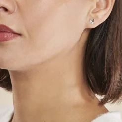 Histoire d'Or Boucles D'oreilles Puces Tihana Argent Blanc Oxyde De Zirconium