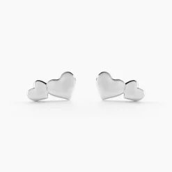 Histoire d'Or Boucles D'oreilles Puces Te Amo Argent Blanc