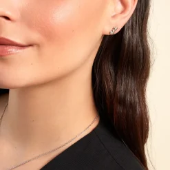 Histoire d'Or Boucles D'oreilles Puces Te Amo Argent Blanc