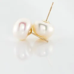 Boucles D'oreilles Puces Ursulina Or Jaune Perle De Culture-Histoire d'Or Hot