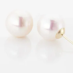 Histoire d'Or Boucles D'oreilles Puces Ursulina Or Jaune Perle De Culture