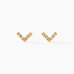 Boucles D'oreilles Puces Undine Or Jaune Diamant-Histoire d'Or Online