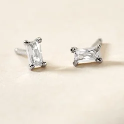 Histoire d'Or Boucles D'oreilles Puces Udia Argent Blanc Oxyde De Zirconium