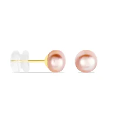 Boucles D'oreilles Puces Ursulina Or Jaune Perle De Culture-Histoire d'Or Clearance