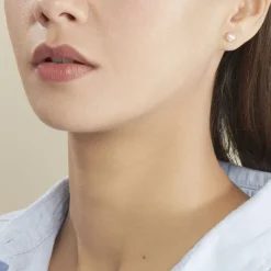 Boucles D'oreilles Puces Ursulina Or Jaune Perle De Culture-Histoire d'Or Clearance