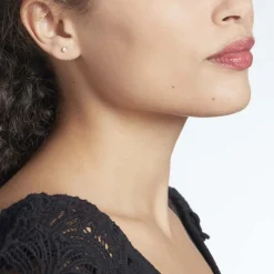 Histoire d'Or Boucles D'oreilles Puces Victoria Or Blanc Diamant