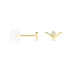 Boucles D'oreilles Puces Volia Or Jaune Diamant-Histoire d'Or Hot