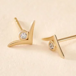 Boucles D'oreilles Puces Volia Or Jaune Diamant-Histoire d'Or Hot