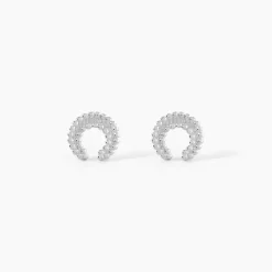 Histoire d'Or Boucles D'oreilles Puces Vaea Argent Blanc
