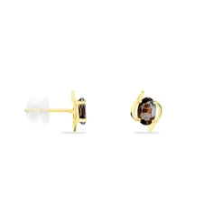 Histoire d'Or Boucles D'oreilles Puces Vrille Ovale Or Jaune Quartz