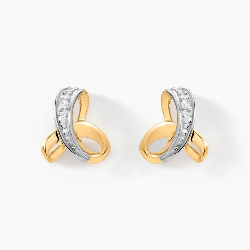 Boucles D'oreilles Puces Volute-Histoire d'Or Discount