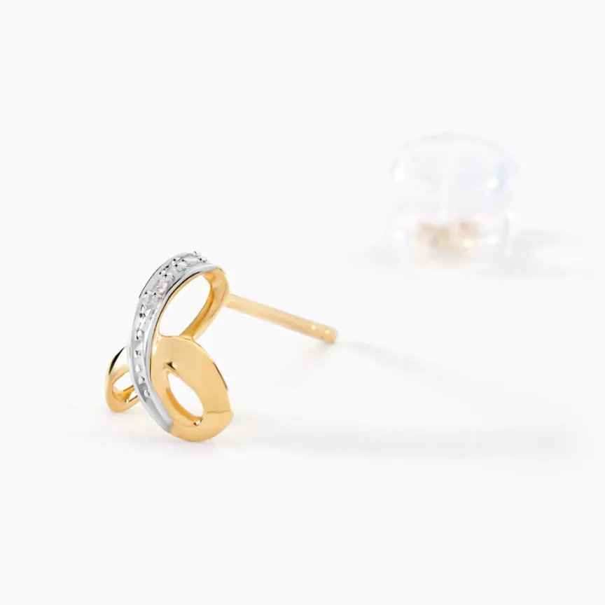 Boucles D'oreilles Puces Volute-Histoire d'Or Discount
