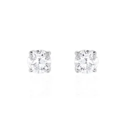Histoire d'Or Boucles D'oreilles Puces Victoria Platine Blanc Diamant
