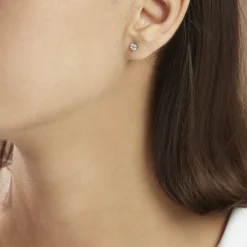 Histoire d'Or Boucles D'oreilles Puces Victoria Platine Blanc Diamant