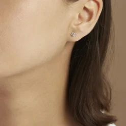 Histoire d'Or Boucles D'oreilles Puces Victoria Platine Blanc Diamant