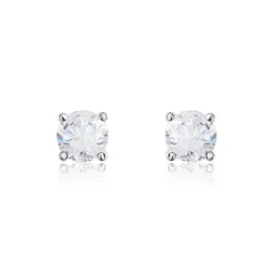 Histoire d'Or Boucles D'oreilles Puces Victoria Or Blanc Diamant