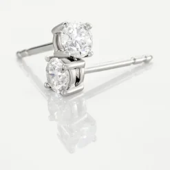 Histoire d'Or Boucles D'oreilles Puces Victoria Platine Blanc Diamant