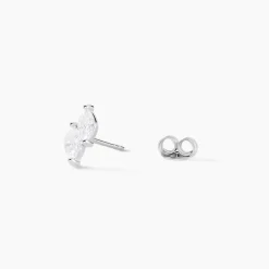 Histoire d'Or Boucles D'oreilles Puces Winter Sweetness Argent Blanc Oxyde