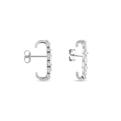 Histoire d'Or Boucles D'oreilles Puces Winter Sweetness Argent Blanc Oxyde