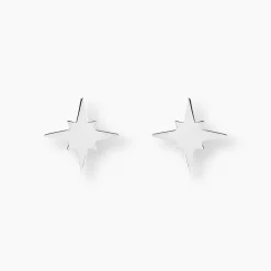 Histoire d'Or Boucles D'oreilles Puces Wiem Argent Blanc