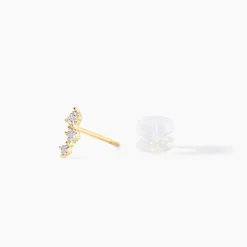 Histoire d'Or Boucles D'oreilles Puces Xene Or Jaune Diamant