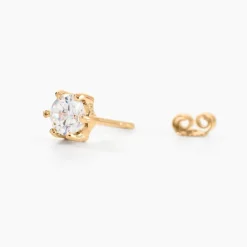 Boucles D'oreilles Puces Yléna Plaqué Or Jaune Oxyde De Zirconium-Histoire d'Or Outlet