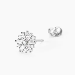 Boucles D'oreilles Puces Ysatis Argent Blanc Oxyde De Zirconium-Histoire d'Or Outlet