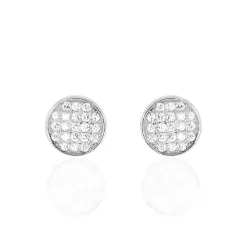 Histoire d'Or Boucles D'oreilles Puces Yesim Argent Blanc Oxyde De Zirconium