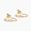 Boucles D'oreilles Puces Yale Or Jaune Diamant Synthétique-Histoire d'Or Sale