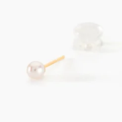 Boucles D'oreilles Suki Or Jaune Perle De Culture-Histoire d'Or New