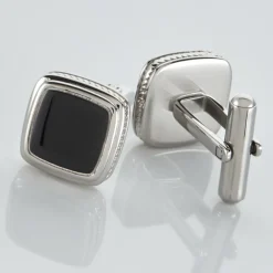 Histoire d'Or Boutons De Manchette Acier Bicolore Leucetios