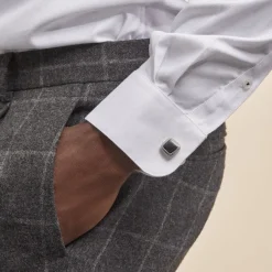 Histoire d'Or Boutons De Manchette Acier Bicolore Leucetios