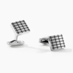 Boutons De Manchettes Athos Acier Argenté-JOURDAN New