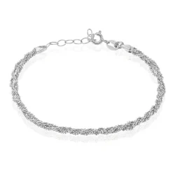 Histoire d'Or Bracelet Abie Torsade Argent Blanc