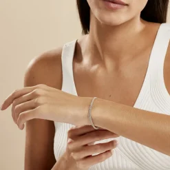 Histoire d'Or Bracelet Abie Torsade Argent Blanc